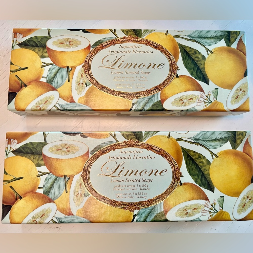 (6) Saponificio  Artigianale Fiorentino Limone Lemon Scented Soap 3.52 oz Each